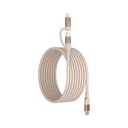 Momax Mag.link USB-C to C & Lightning Magnetic Cable 1m (Desert Titanium)