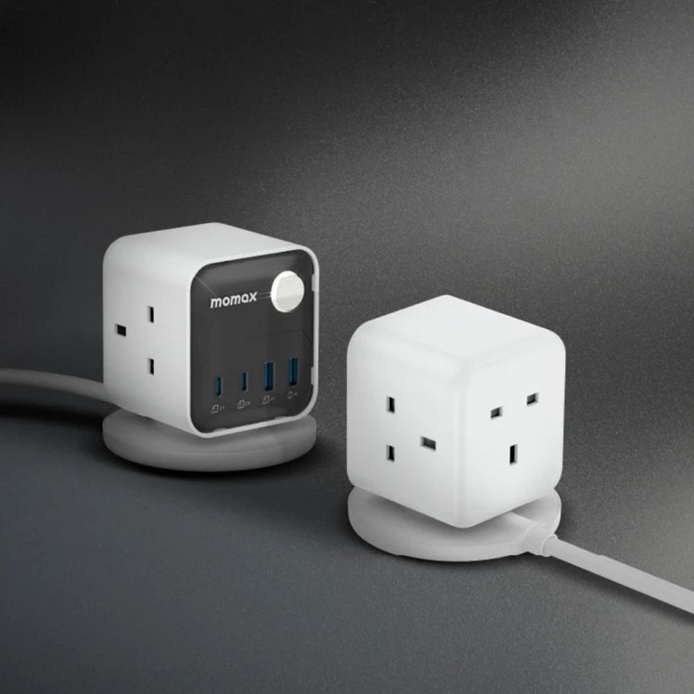 Momax 1-Charge Work Flow 3-Outlet Power Cube with USB (White)