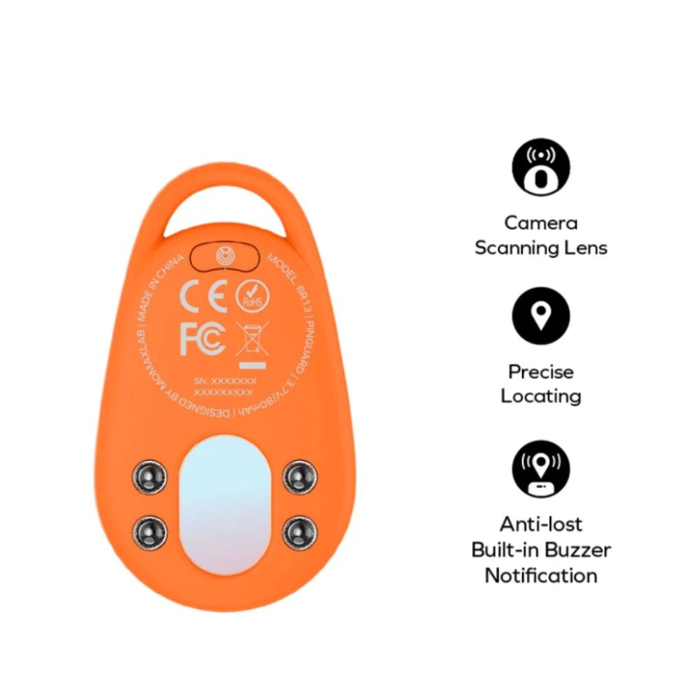 Momax PinGuard Camera Scanning Find my locator (Orange)