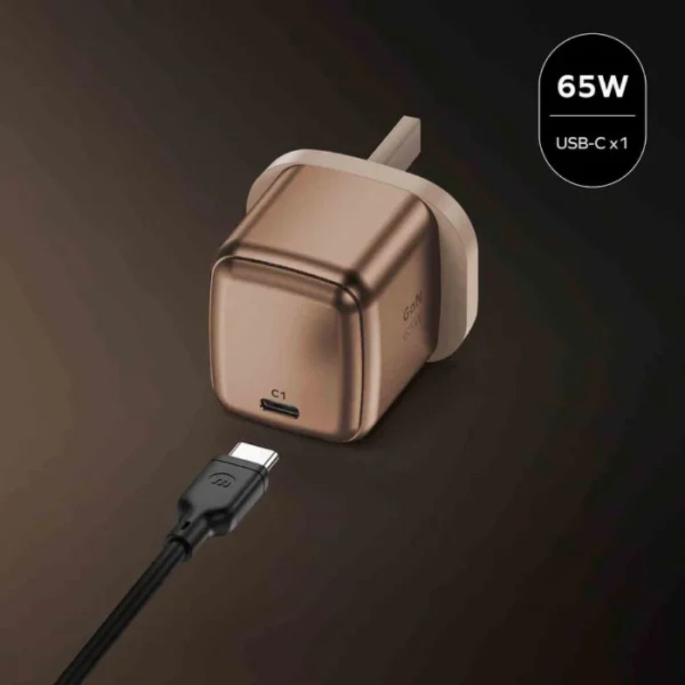 Momax 1-Charge 1-Port GaN 65W charger (UK) (Desert Titanium)