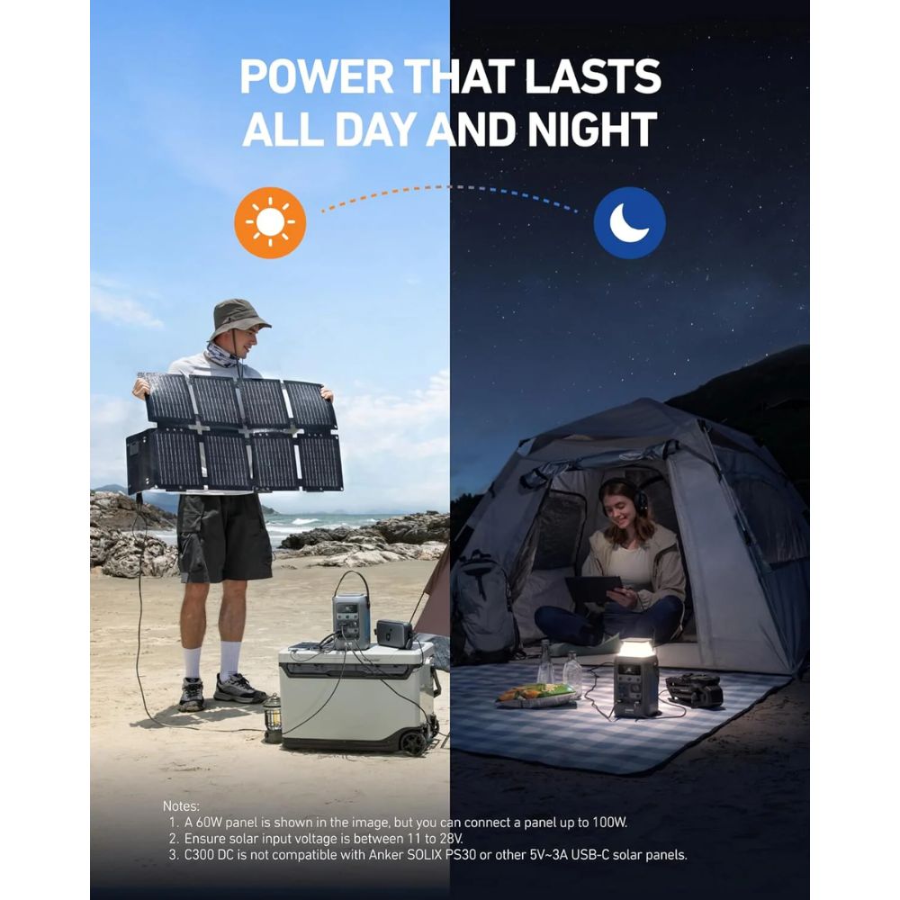 Anker SOLIX C300 DC Portable Power Station (288Wh) 
