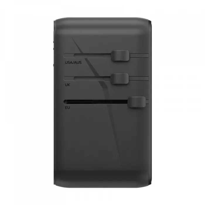 Momax 1-World140W 4-Port Travel Adaptor (Black)