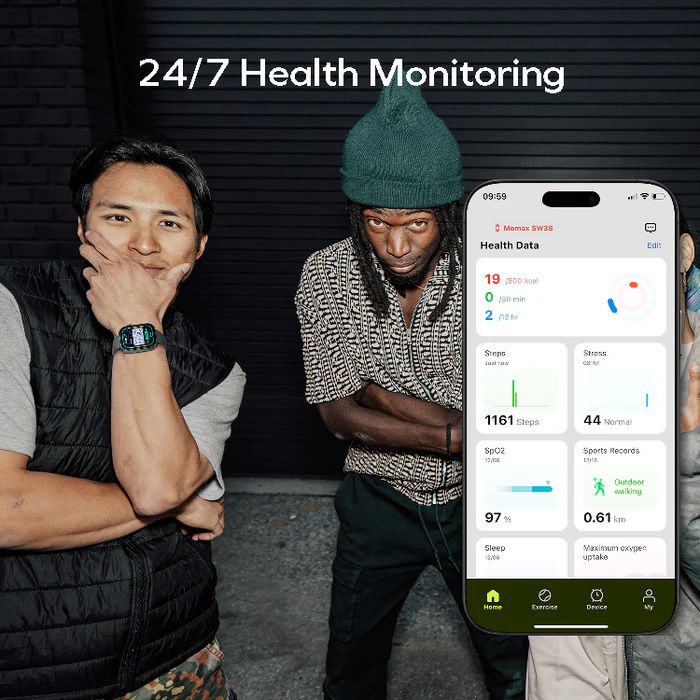 Momax 1-Wear+ Pro Smart Watch (Green)