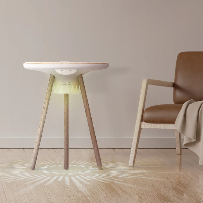 Momax  Cymbal ,Coffee Table with Lighting Effects, Magnetic Charging & Wireless Speaker