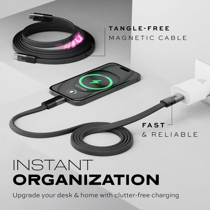 Statik MagStack Slim Pro Cable USB-C to USB-C 2M (Black)
