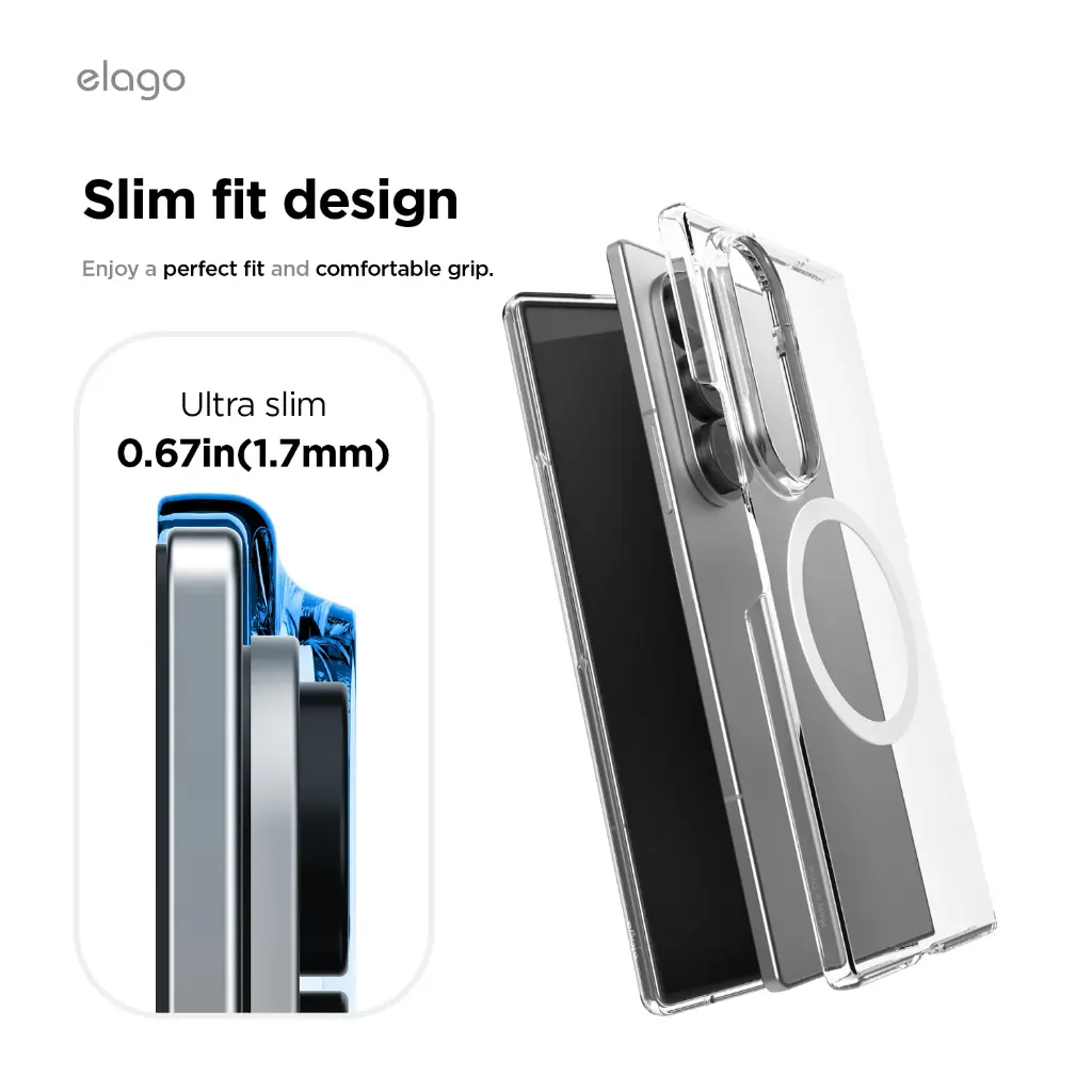 Elago Magnetic Case for Samsung Galaxy Z Fold 7 (Clear)