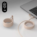 Momax Mag.link USB-C to C & Lightning Magnetic Cable 2m (Desert Titanium)