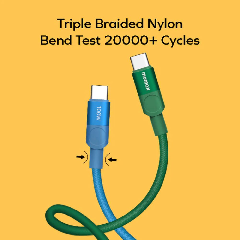 Momax Mag.Link 100W USB-C to USB-C Magnetic Cable 1m  (Blue)