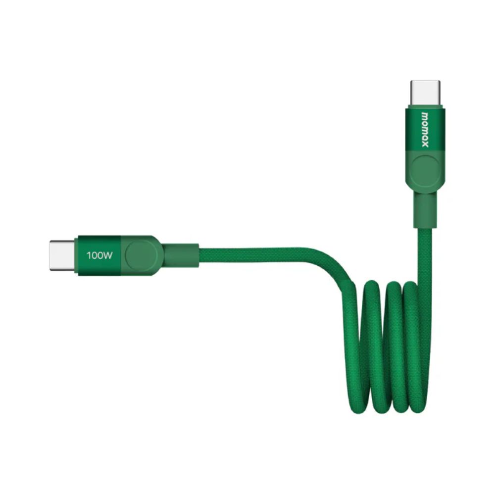 Momax Mag.Link 100W USB-C to USB-C Magnetic Cable 1m  (Green)