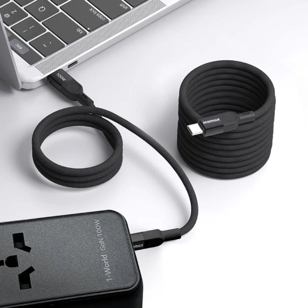 Momax Mag.Link 100W USB-C to USB-C Magnetic Cable 2m (Black)