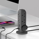 Momax ONEPLUG 11-Outlet Power Strip With USB (Grey)