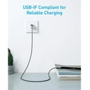 Anker 322 USB-A to USB-C Cable Braided (1.8m/6ft) (White)