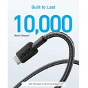 Anker 322 USB-A to USB-C Cable Braided (1.8m/6ft) (White)