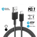 Anker 322 USB-A to USB-C Cable Braided (1.8m/6ft) (White)