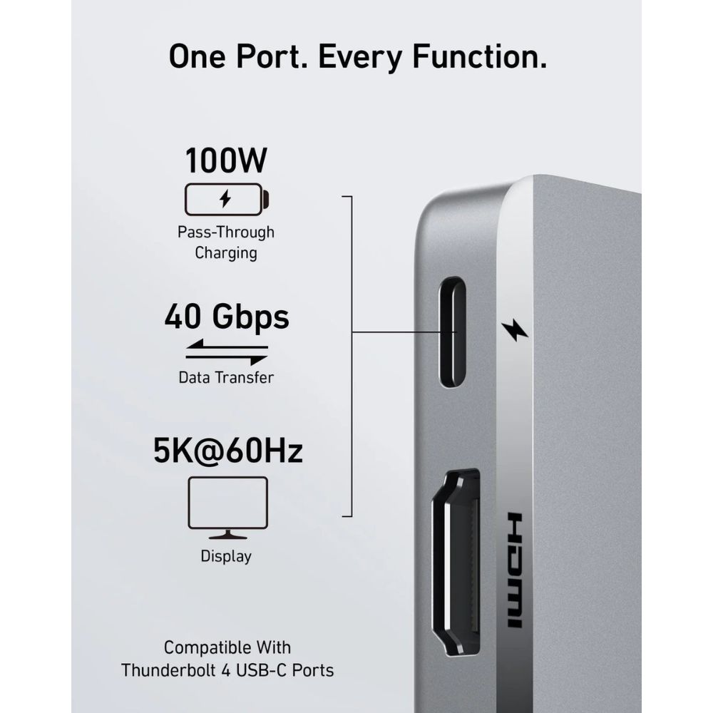Anker 547 USB-C Hub (7-in-2, for MacBook) (Silver)