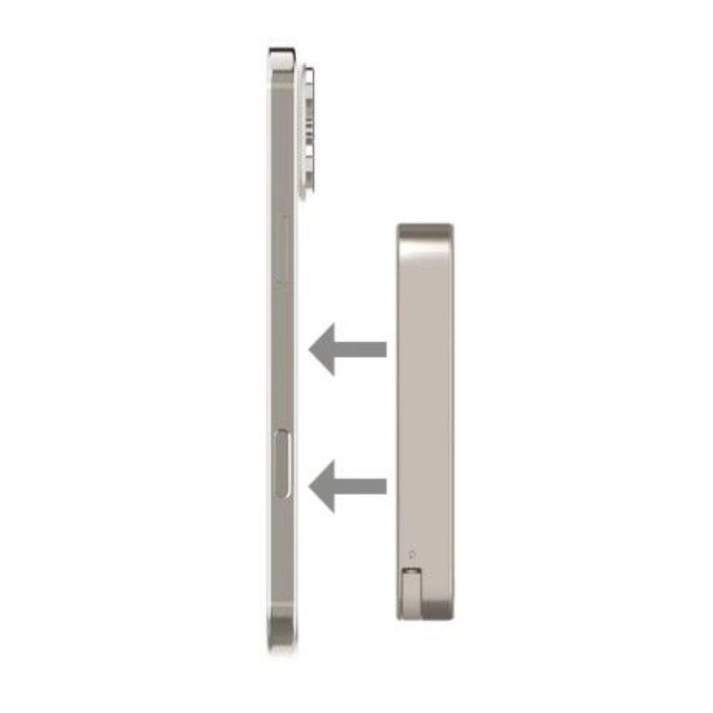 Momax 1-Power F.Pass+ 10000mAh Battery Pack with Built-in Cable and Magnetic attachment (Titanium)