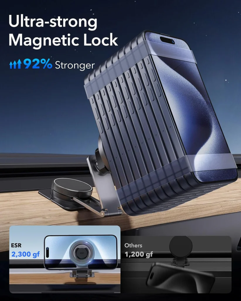 ESR Halolock Dashboard/Touchscreen Magsafe Car Phone Mount