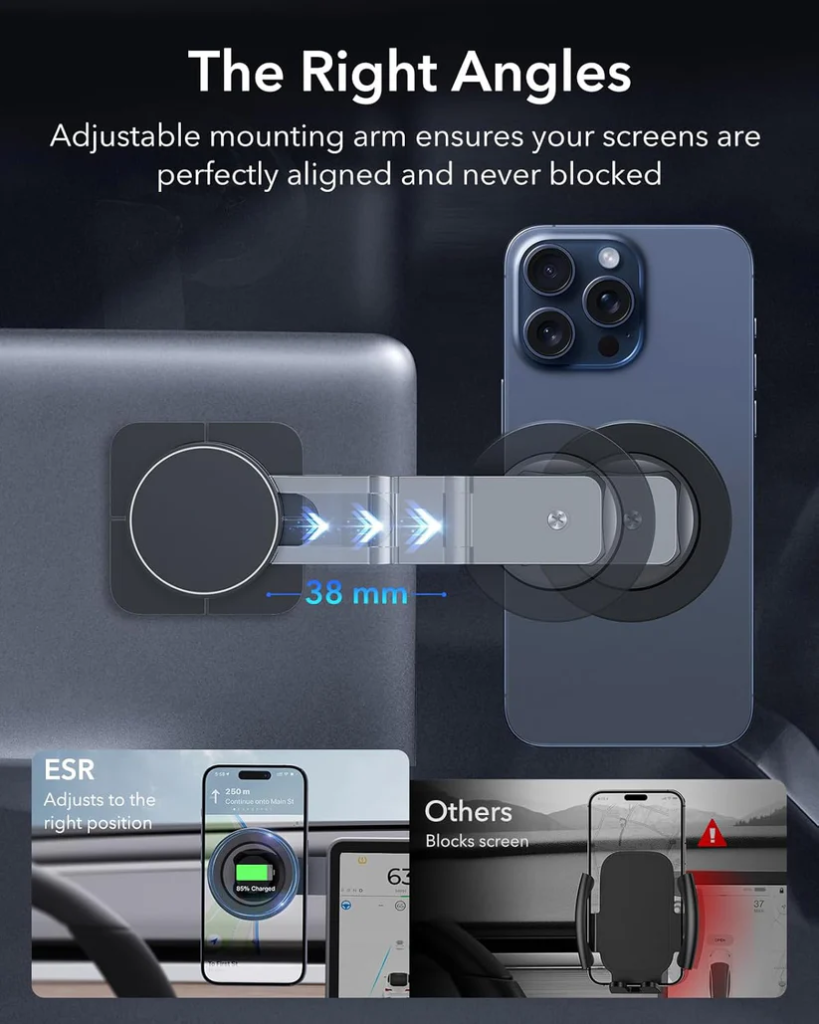ESR Halolock Dashboard/Touchscreen Magsafe Car Phone Mount