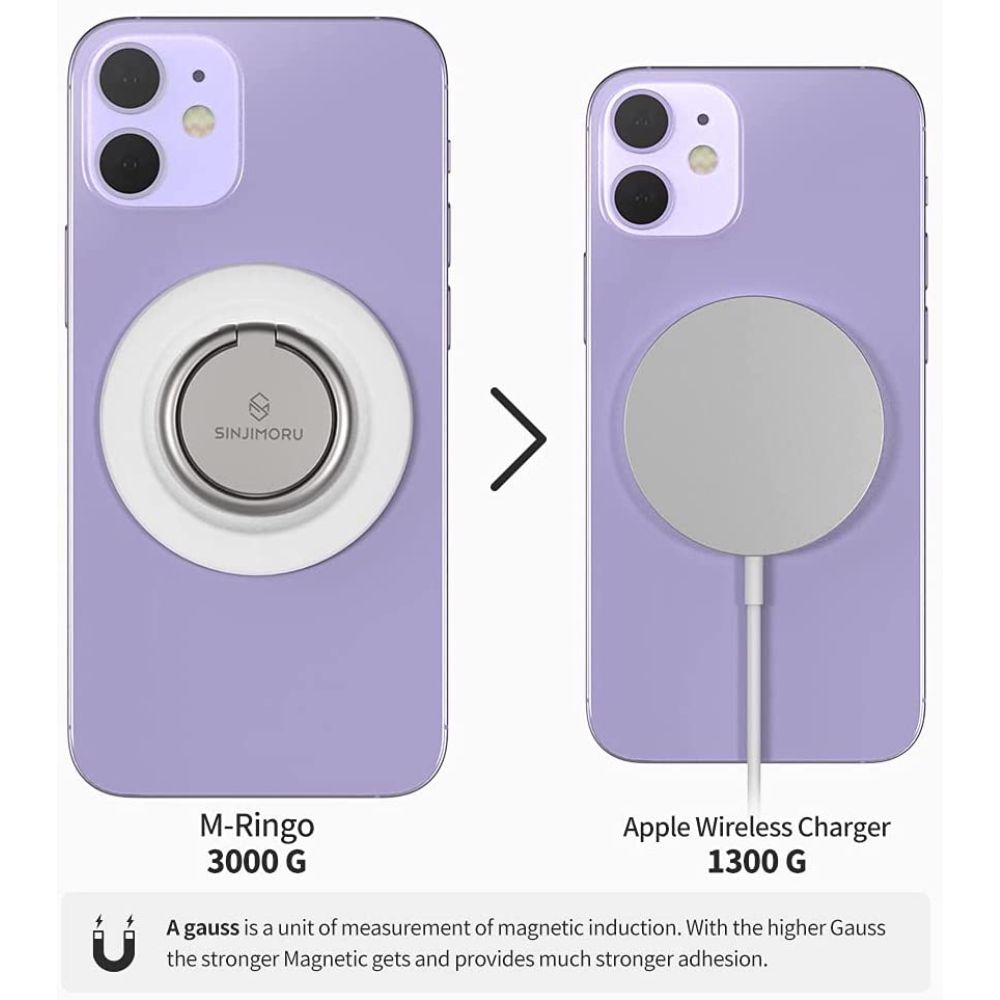 Sinjimoru M-Ringo Magnetic Phone Ring Holder (Champagne Gold)