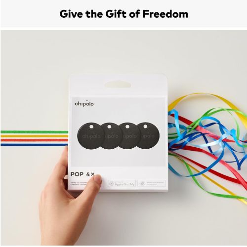 Chipolo POP Tracker for Apple/Android Finder 4-Pack (Black)