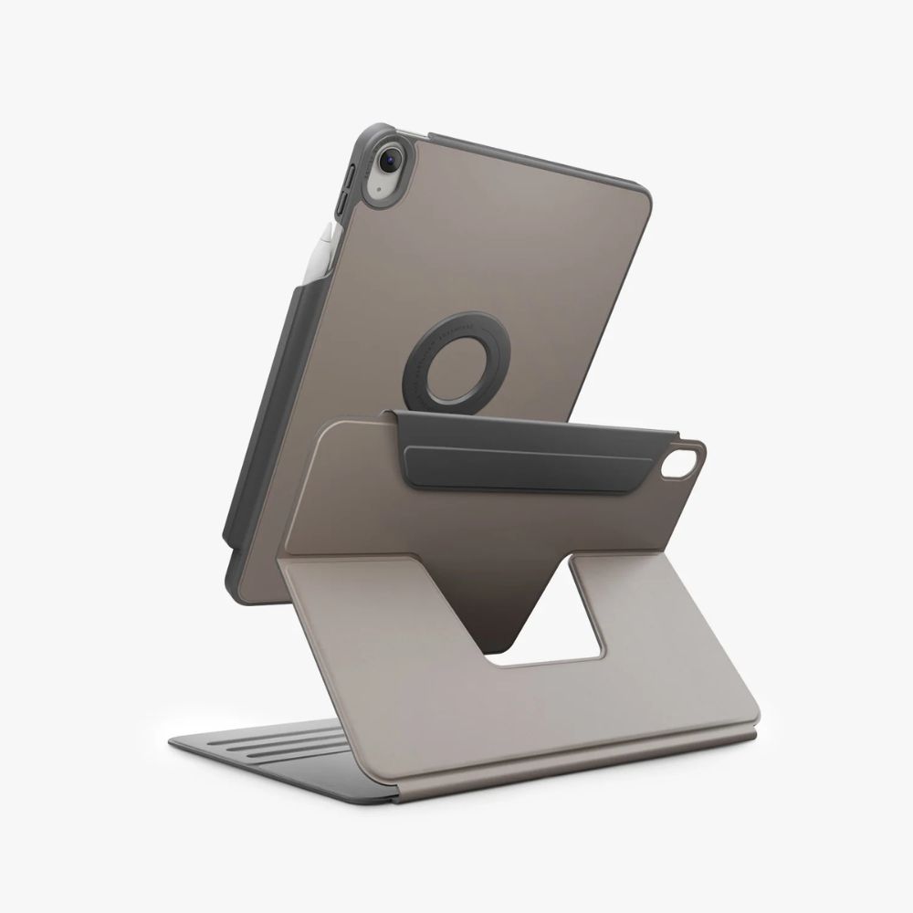 Uniq Rovus Snapmount Magnetic 360 Rotating Detachable Case For Ipad Air 13 (M2-M3) - Flint Grey (Flint Grey)