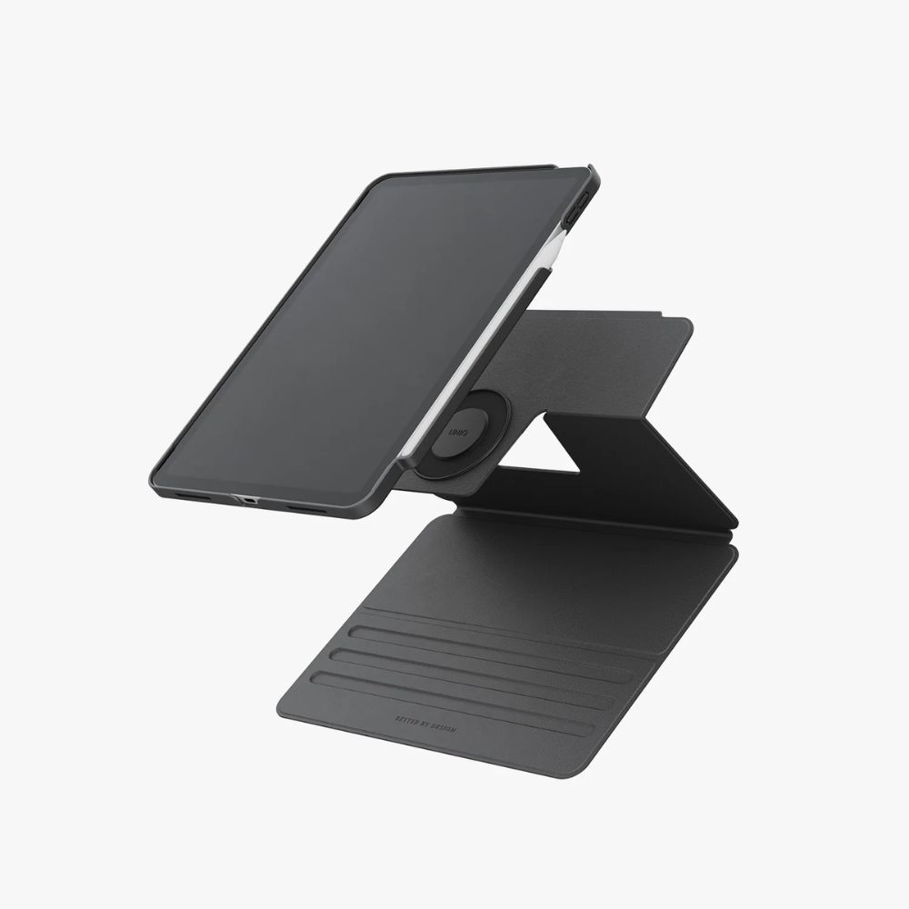 Uniq Rovus Snapmount Magnetic 360 Rotating Detachable Case For Ipad Air 13 (M2-M3) - Flint Grey (Flint Grey)