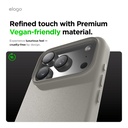 Elago Magnetic Leather Case for iPhone 17 Pro Max (Light Grey)