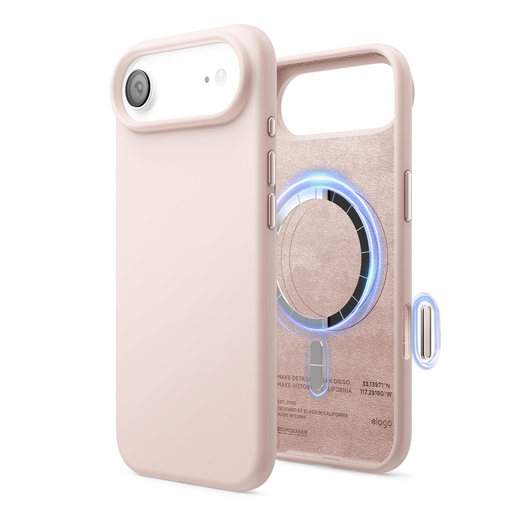 Elago Magnetic Silicone Case for iPhone 17 Air (Light Pink)
