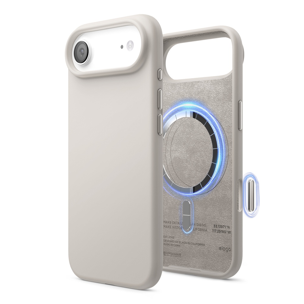 Elago Magnetic Silicone Case for iPhone 17 Air (Stone)