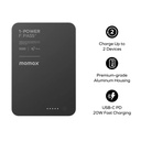 Momax 1-Power F.Pass+ 5000mAh Battery Pack with Built-in Cable and Magnetic attachment (Black)