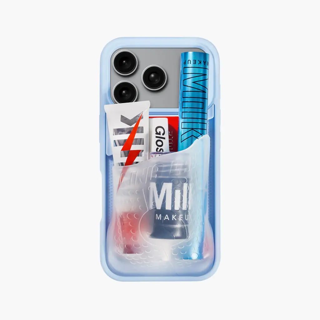 Ninja Labs Flex Pouch for iPhone 17 Pro Case (Baby Blue/Clear)