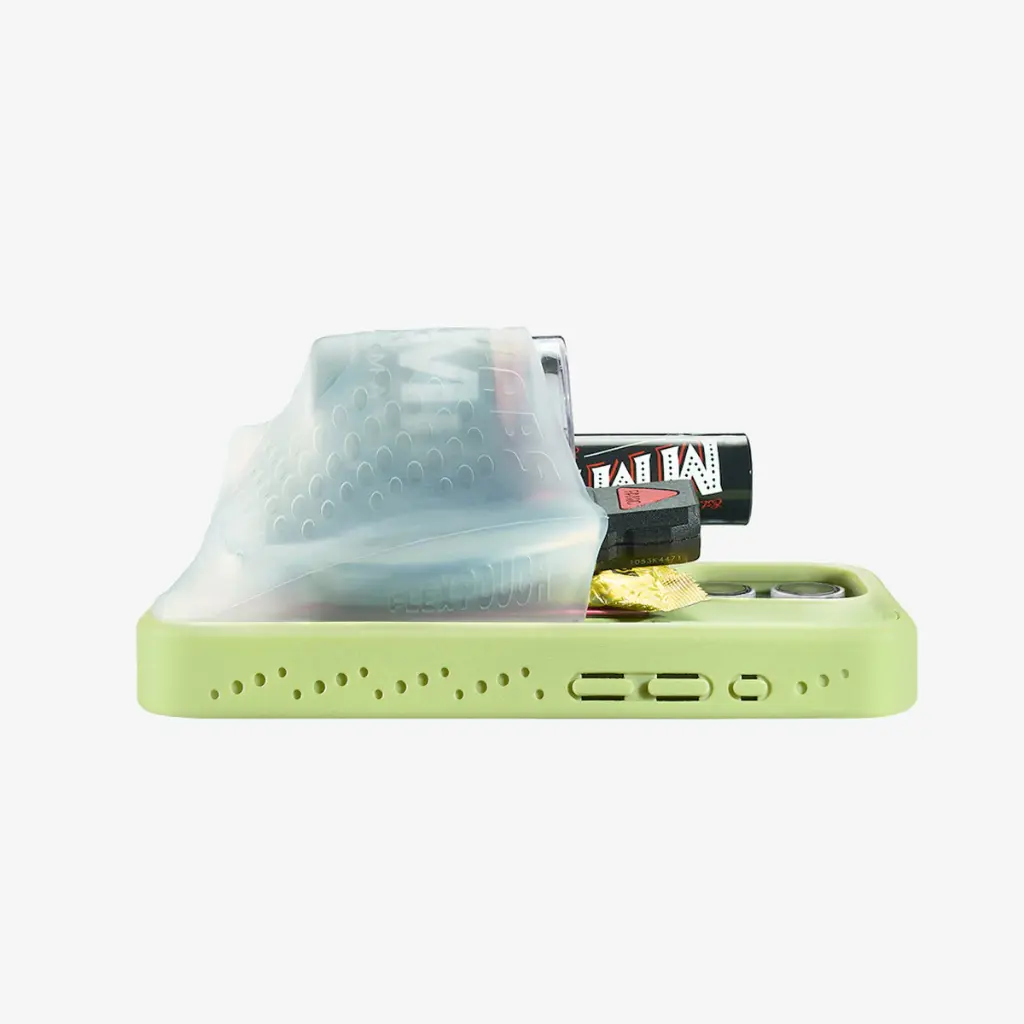 Ninja Labs Flex Pouch for iPhone 16 Pro Case (Matcha/Clear)