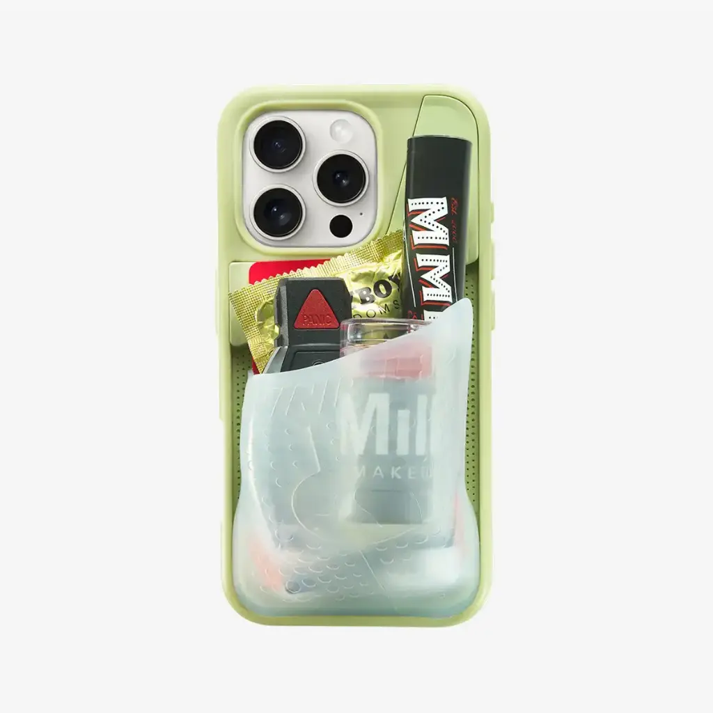 Ninja Labs Flex Pouch for iPhone 16 Pro Max Case (Matcha/Clear)