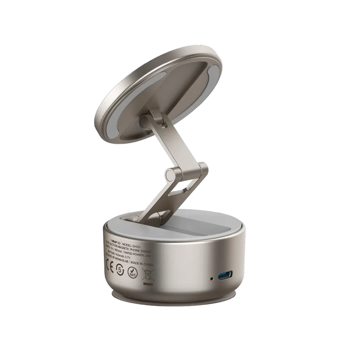 Momax 1-SNAP GO Auto Suction Magnetic Phone Stand (Titanium)