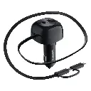 Choetech 75W Retractable Cable Car Charger (Black)