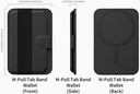 Sinjimoru M-Pull Tab Stand Magsafe Wallet (Black)