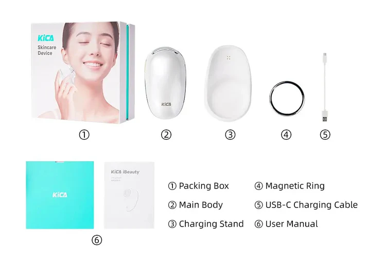 KiCA Skincare Device (Pearl White)