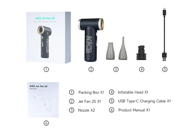 KiCA Jet Fan 2S (Black)