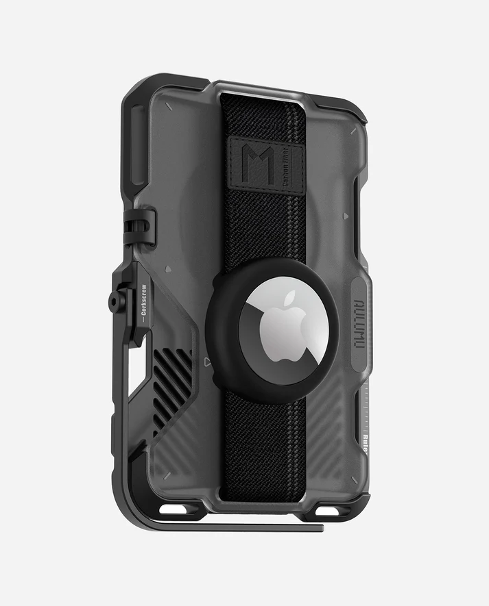 AULUMU G03 Multi-Tool Magnetic Metal Wallet Frosted Cover (Black)