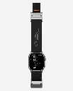 AULUMU A11 Mag Buckle Slim Band for Apple Watch Series (Classic Black and Silver Buckle)