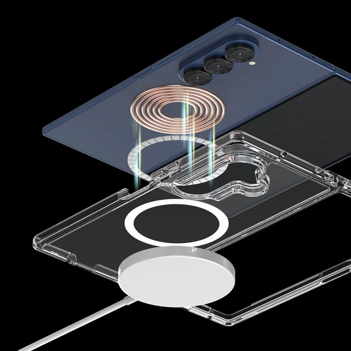 Araree Nukin 360 Magsafe Case With Hinge Protection for Samsung Galaxy Z Fold 7 (Clear)