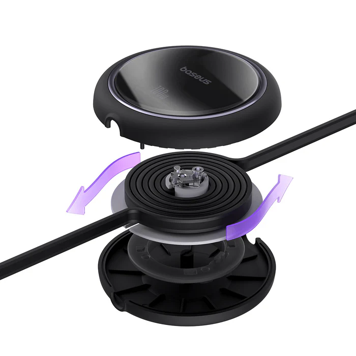 Baseus Free2Pull Mini Retractable Cable USB-C to USB-C 100W 1.5m (Cluster Black)