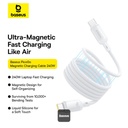 Baseus PicoGo Magnetic Liquid Silicone Fast Charging Cable USB-C to USB-C 240W 1m (Galaxy Blue)