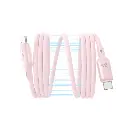 Baseus PicoGo Magnetic Liquid Silicone Fast Charging Cable USB-C to USB-C 240W 1m (Baby Pink)