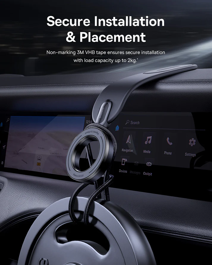 Baseus PrimeTrip C02 Go Magnetic Car Phone Mount (Cluster Black)