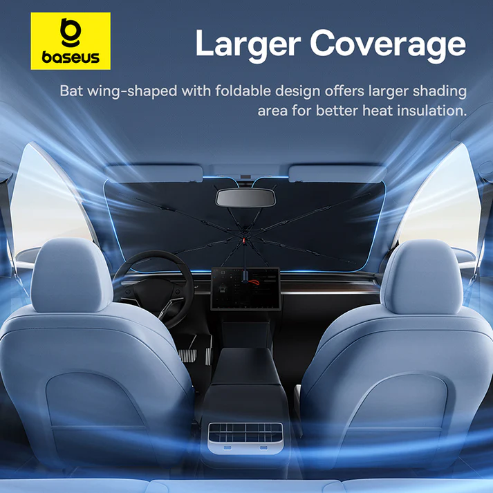 Baseus CoolRide Windshield Sunshade Umbrella (Cluster Black)