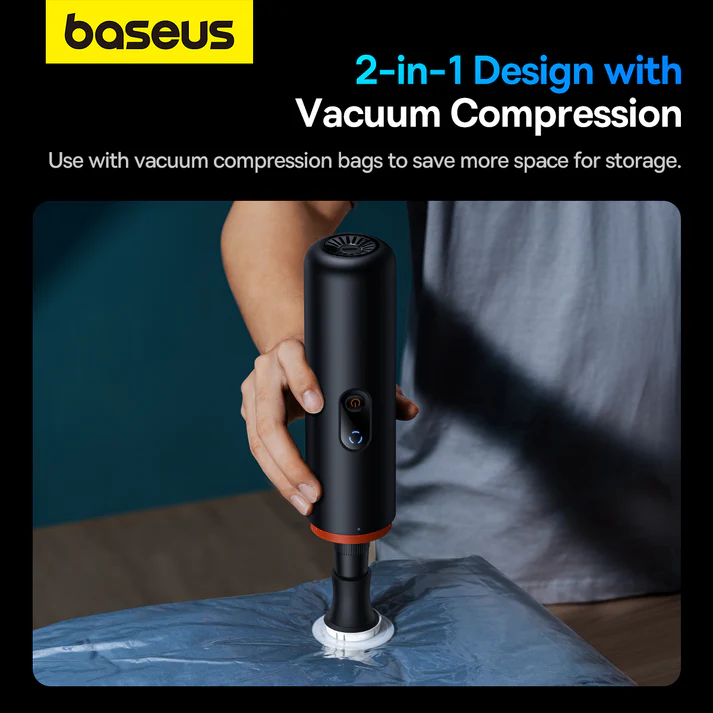 Baseus A5 Car Vacuum Cleaner (16000pa) (Cluster Black)