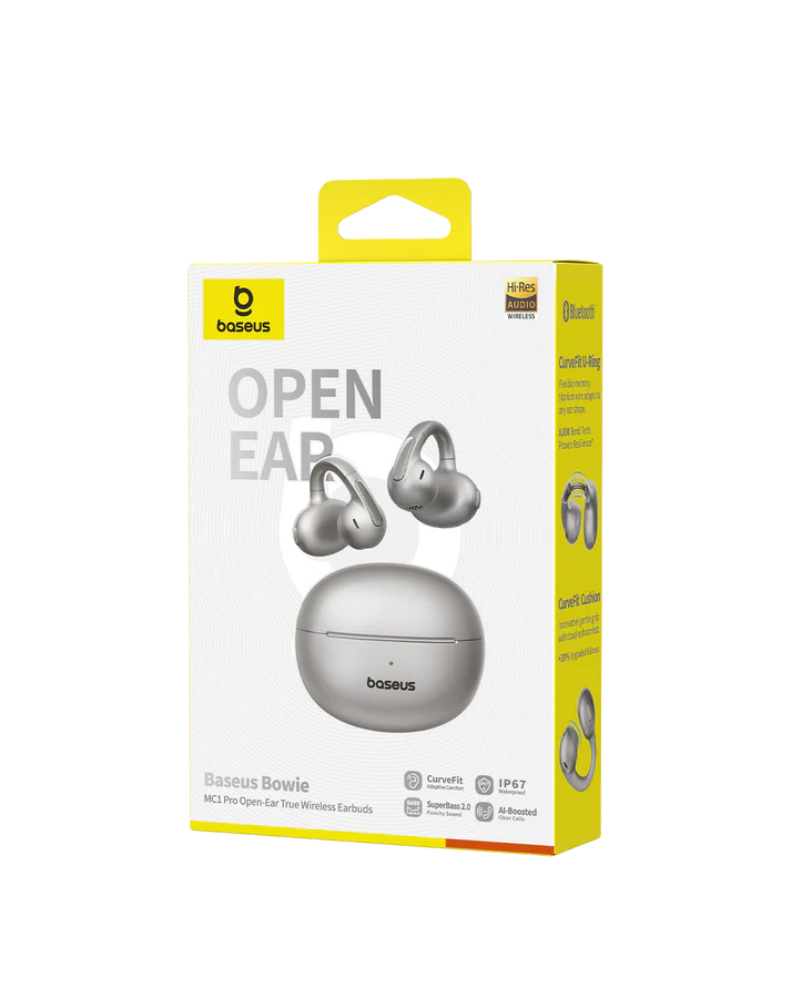 Baseus Bowie MC1 Pro Open-Ear True Wireless Earbuds (Galaxy Natural Titanium)