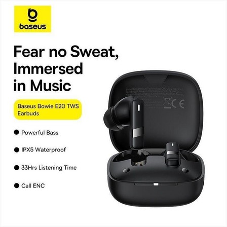 Baseus Bowie E20 True Wireless Earphones (Cluster Black)