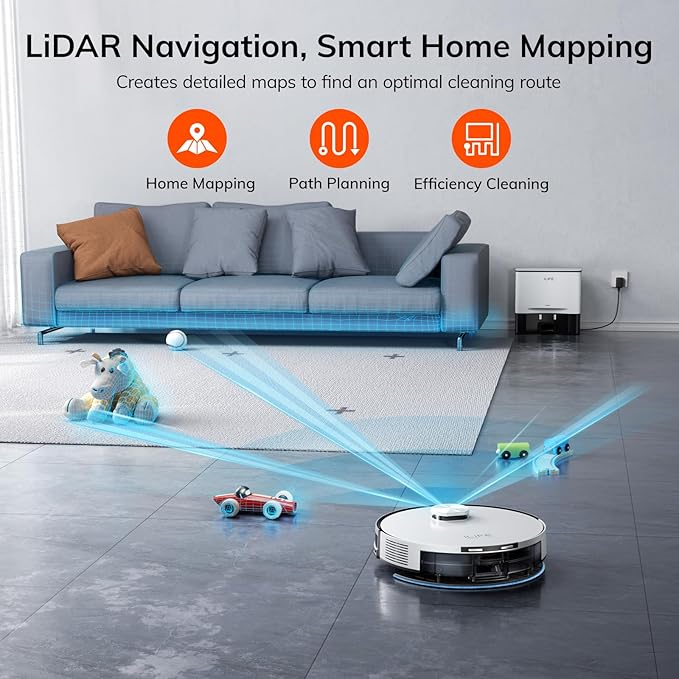 ILIFE A30 Pro Robot Vacuum and Mop with Self-Emptying Station (White)